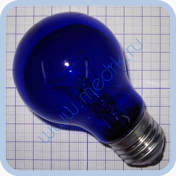Лампа синяя БС 230-240-60 E27  Вид 1