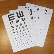 Таблицы для определения остроты зрения, комплект 5 штук