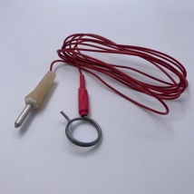 Кабель ПВХ красный, разъем к аппарату - штекер Ø4 мм; разъем к электродам -1 зажим 