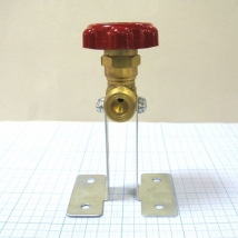 Клапан запорный проходной К-1409-250 с кронштейном  Вид 2