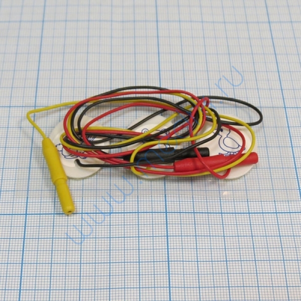 Электрод однораз 23х30мм, PG10S/RU2330W-DIN для новорожд. с кабелем 50 см и разъёмом 1,5мм (уп/3 шт.)  Вид 5