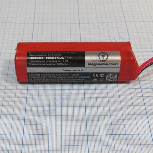 Батарея аккумуляторная 8H-AA2000 для ЭКГ Fukuda FX7202, FX-4010, FX-2201, c разъемом (МРК)  Вид 1