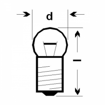 Лампа накаливания МН 6,3-0,3  Вид 2