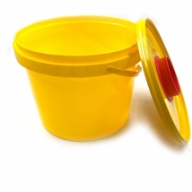 Емкость для сбора колюще-режущих отходов 3,0 литр (желтый)   Вид 2