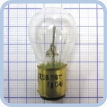 Лампа накаливания электрическая самолетная СМ 7,5-9 B15d/18  Вид 2