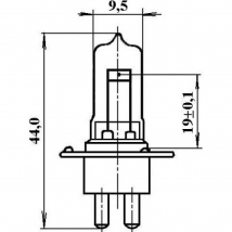 Лампа КГМН 12-50 (PG22-6,35)  Вид 2